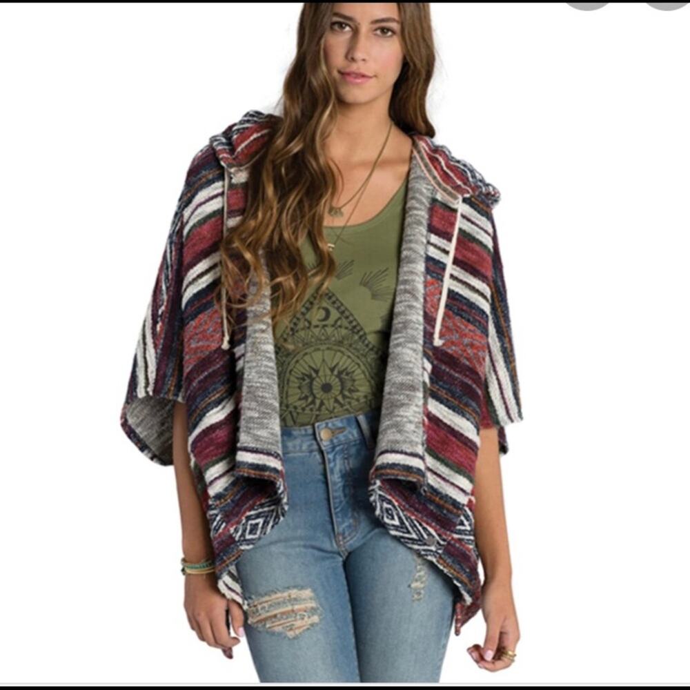 Billabong Shadow Views French Terry Cardigan Hoodie S/M